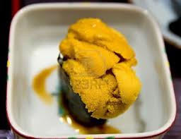 We are going to try something quite EXOTIC tonight, Harriet, forget about burgers & salad, let's try SOME UNI for a change of pace. I am sick of the same old burgers, fries & salad menu.  Time to LIVE!