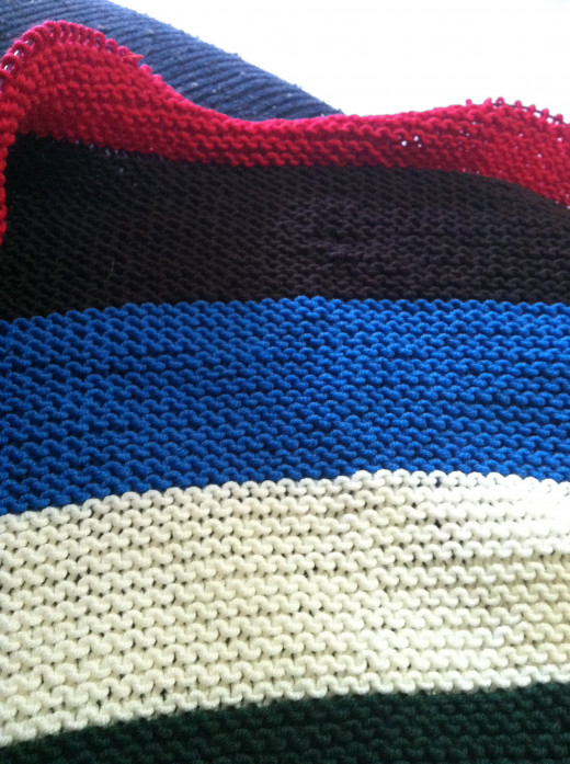 The right side of the blanket. 