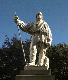 Captain Robert Falcon Scott memorial in Christchurch, New Zealand. Second man to the South Pole (January 1912) after Norway's Amundsen in December 2011.