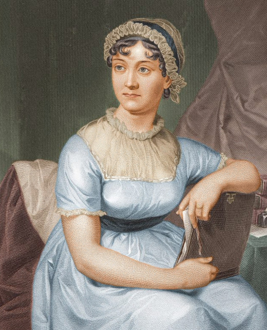 Famous engraving of Jane Austen from 1873