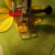 Sewing the applique onto the bib Sewing the applique onto the bib