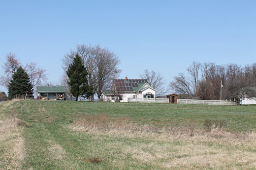 Solar panels used on an Amish Home
