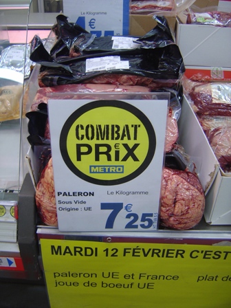 Paleron du boeuf - shoulder of beef - horsemeat is not normally cheap in France