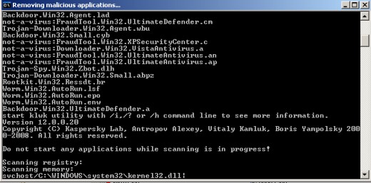Kaspersky Virus Removal Tool (command-line scanner)