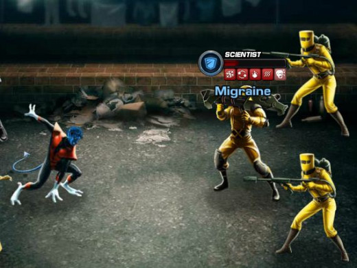 Nightcrawler is a headache for a group of bad guys