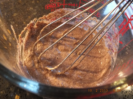 Whisk in the buckwheat pancake mix.