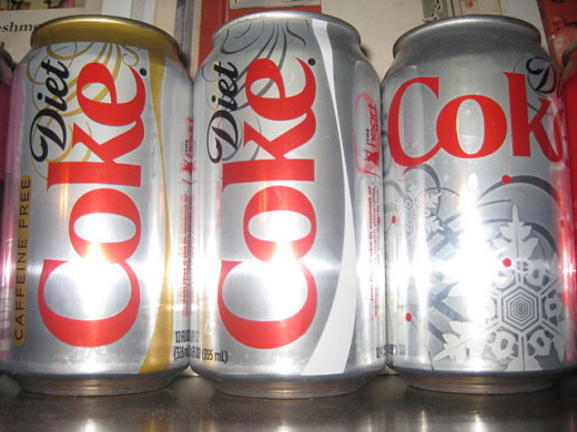 Aspartame is a sweetener commonly used in 'diet' soda. 