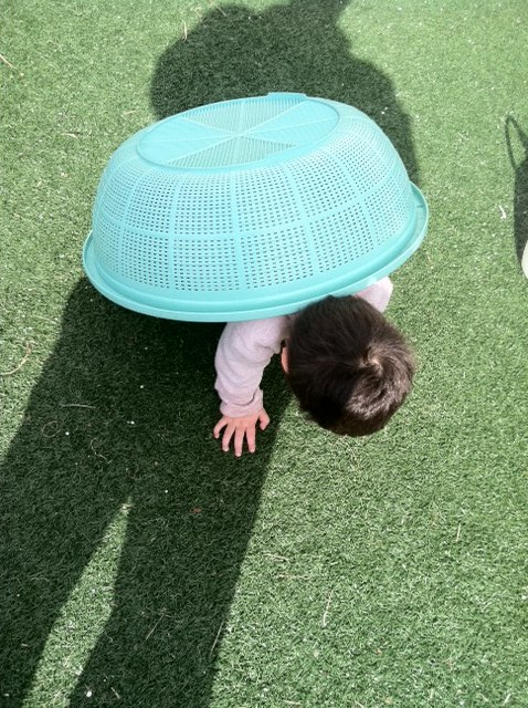I think my boy really thought he was turtle for a second there -- oh dear!