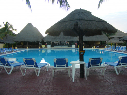 Pool by the beach. Allegro Resort. Cozumel, Mexico