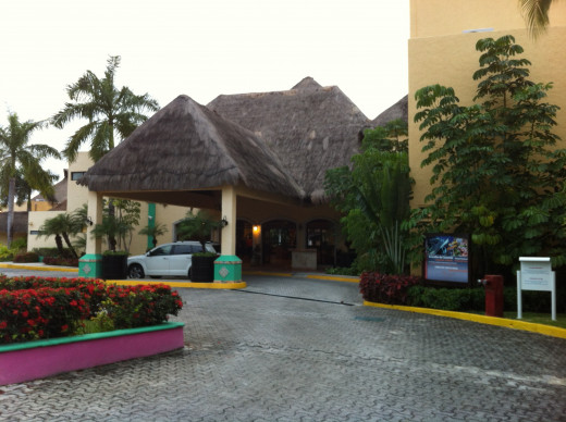 View from outside the main entrance of the Allegro Resort.
