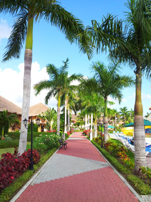 The resort is very colourful, well maintained and clean.