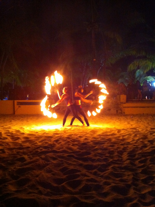 The Allgero provides nightly entertainment for their guests. This particular night we were treated to a stunning fireshow on the beach.