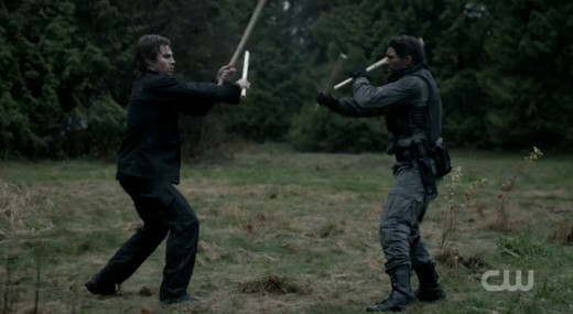 Oliver stands no chance against Crixus... I mean Slade Wilson.