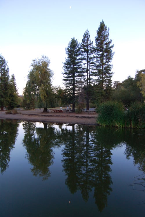 Spring Lake is located ten minutes from downtown. The signs to it are few and very small to see. The lake area offers easy, flat trails and lifeguards in the summer in the swimming area. However, most park rangers at the campsite are not friendly.