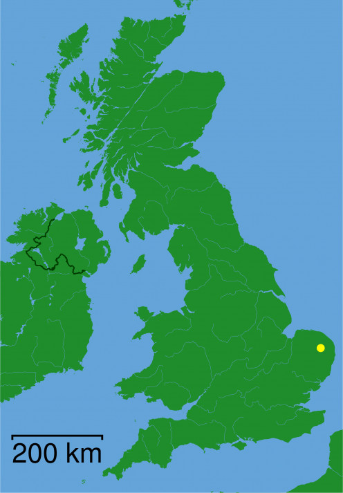 Map location of Norwich, Norfolk 