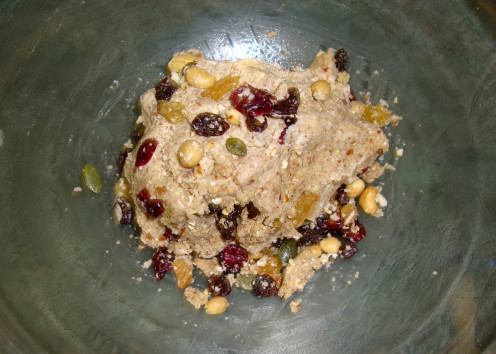 Photo: Adding Fruit and Nuts to Oat-Almond Dough