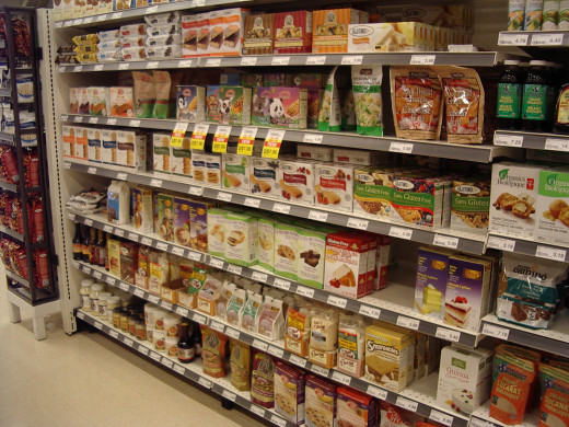 Gluten Free Shelves:  You can claim rebates on your tax if you buy Gluten Free food.