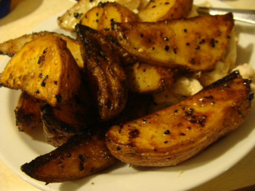 These Greek Potato Wedges smell so good as they cook, too.