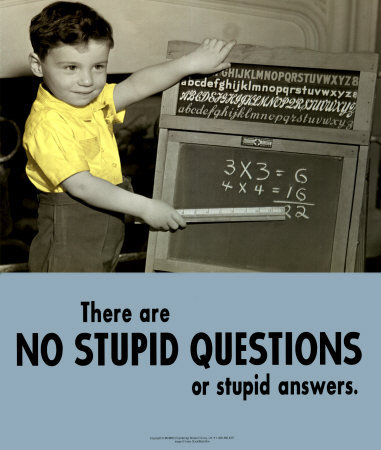There are no stupid questions or stupid answers. (image source: barryhasablog.blogspot.com)