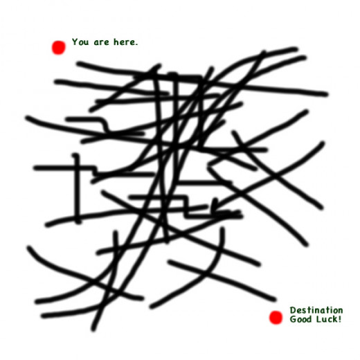 Maps...who needs maps?  I don't need a silly map. 