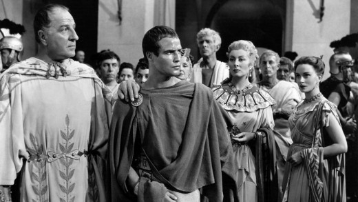 Louis Calhern and Marlon Brando in Julius Caesar (1953)