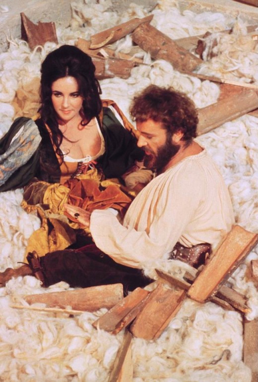 Elizabeth Taylor and Richard Burton in The Taming of the Shrew (1967)