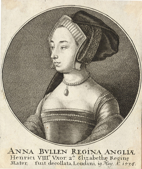Anne Boleyn, by Wenceslaus Hollar