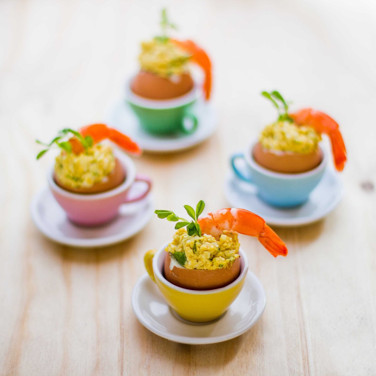 Egg and Prawn Cocktails for Easter Parties