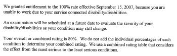 Unemployability Approved October 2008