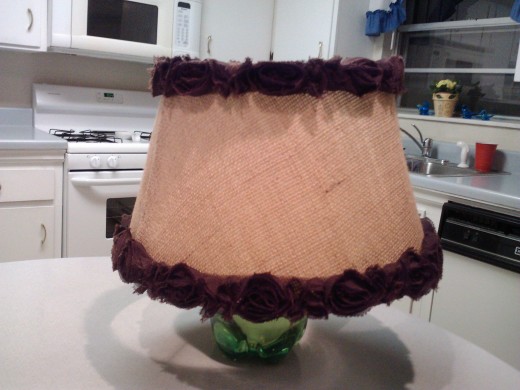 Once trim is completely attached, trim up edges and you are done!