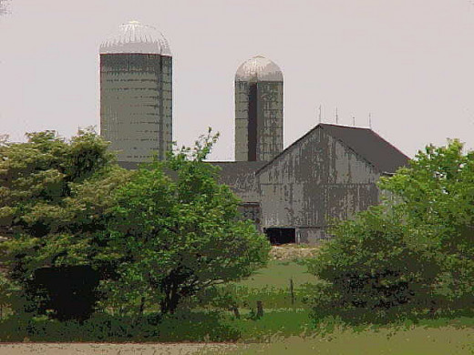 A camera picture using the built-in special effects filter (poster effect).