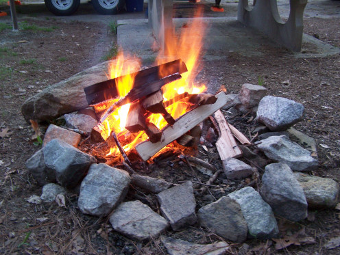 Building a campfire is a science lesson in action.