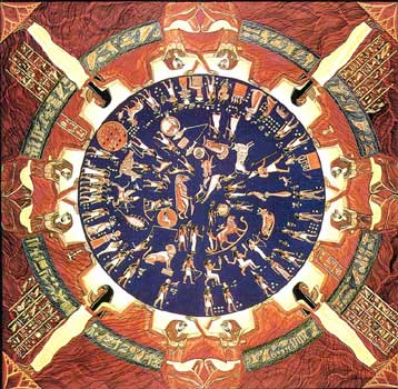 The Denderah Zodiac, representing the constellations known to the ancient Egyptians