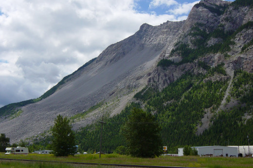 Frank Slide as seen from the West