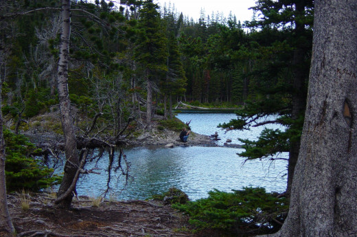 Fishing at Window Mountain Lake
