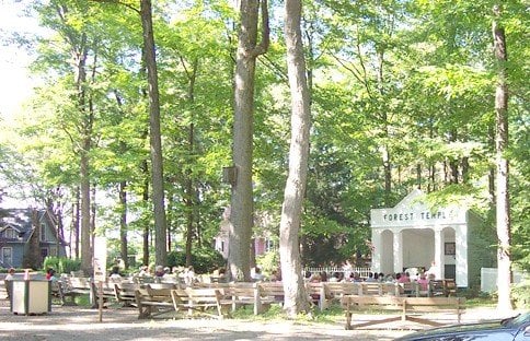 A Spiritualism service in progress at the Forest Temple in Lilydale, NY. This was taken the summer of 2006.