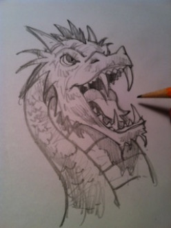 Drawing a Dragon's Head