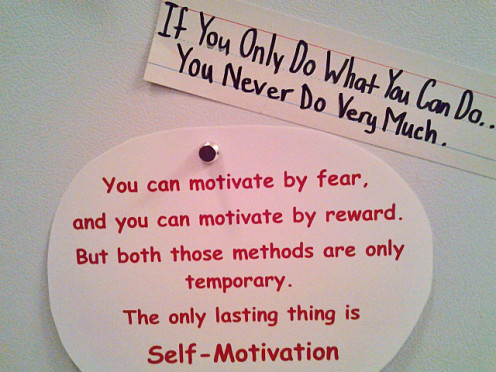 Quotes on the refrigerator door
