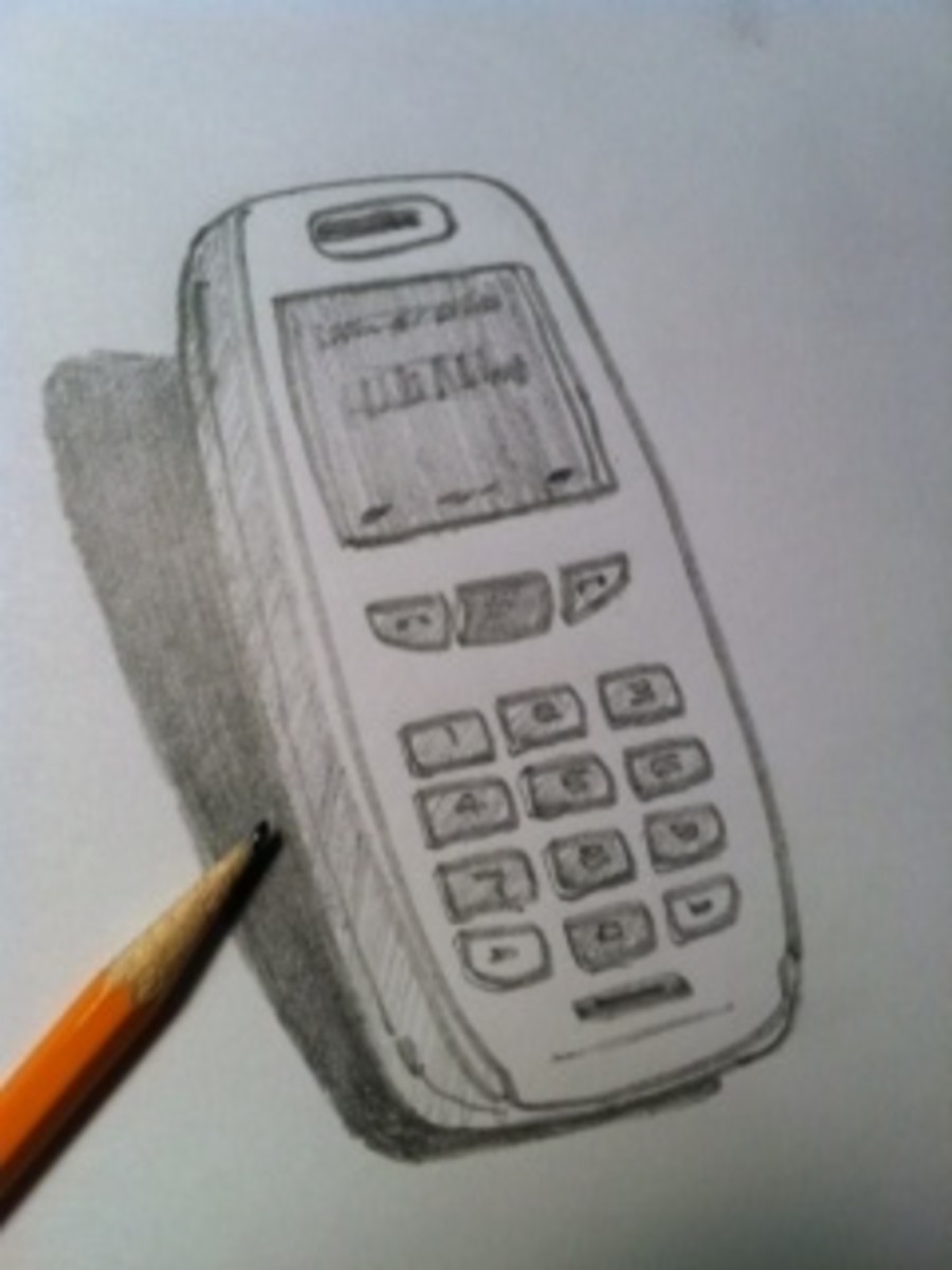 How to Draw a Cell Phone