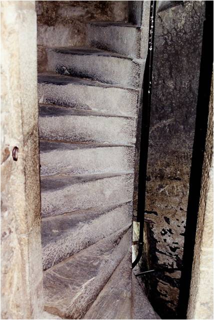 The stairs to the parapet (roof) of Blarney Castle