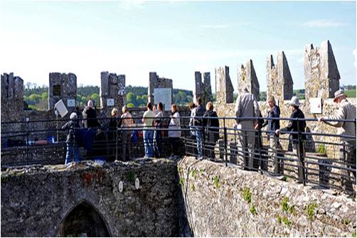 When you get to the top you stand in line to Kiss the Blarney Stone