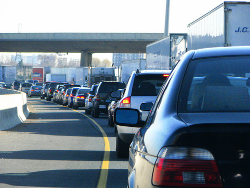 Lengthy commutes in heavy traffic can cause significant stress.