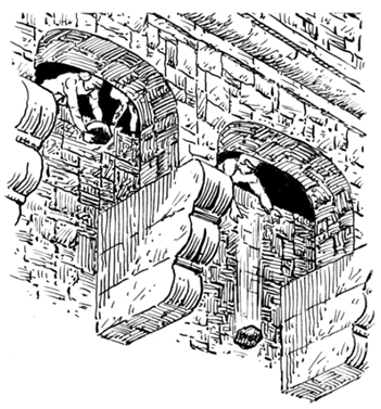 Illustration of a Machicolation
