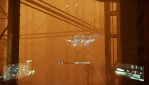 Crysis 3 Destroy the Turret with the Predator Bow before disabling the nexus