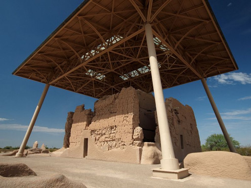 Casa Grande Ruins National Monument: dwellings and meeting houses left by the Hohokam people who disappeared suddenly.
