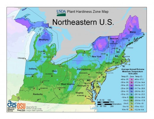 Now gardeners can create regional hardiness zone maps like the one above, as well as maps of U.S. states and the nation using the USDA's new online resources.  