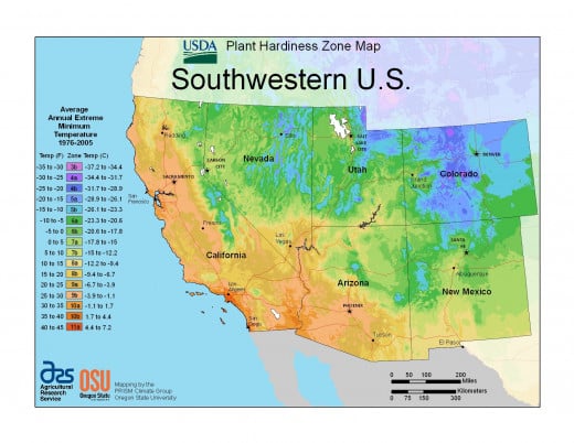 A South West PHZM downloaded from the USDA website at medium resolution.