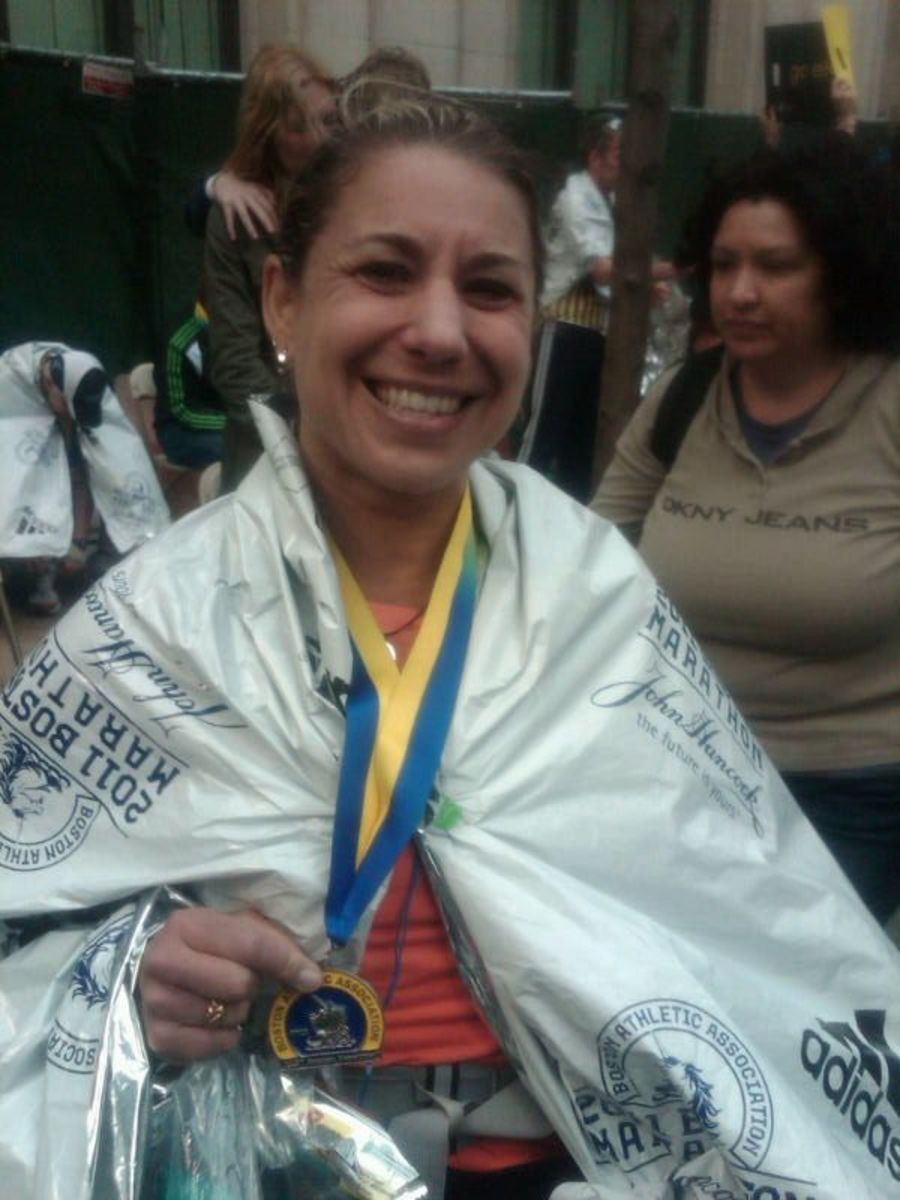A proud Boston Marathon finisher!