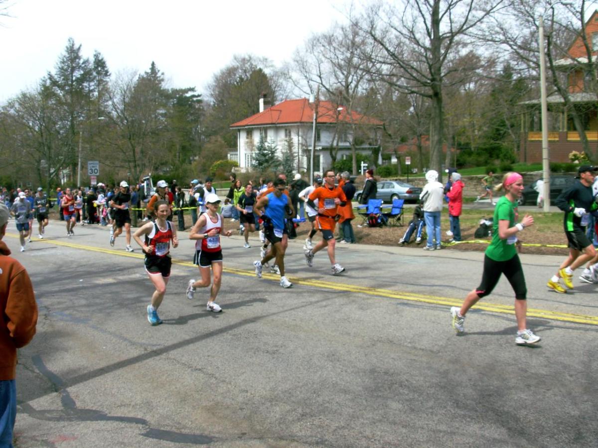 Runners in the Boston Marathon
