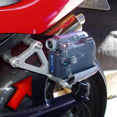 A motorcycle camera mount is often used in recreational, stunt and trick photography, and on the racetrack as a way to record a ride for posterity or memories.